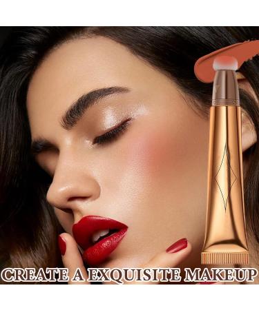 Liquid Blush Beauty Wand Matte Face Blush Silky Smooth Creamy Blendable Liquid Blush Stick with Cushion Applicator Lightweight Natural Face Blush Makeup Pen for Cheek Lip(Peach Pink) - Buy Online on GoSupps.com