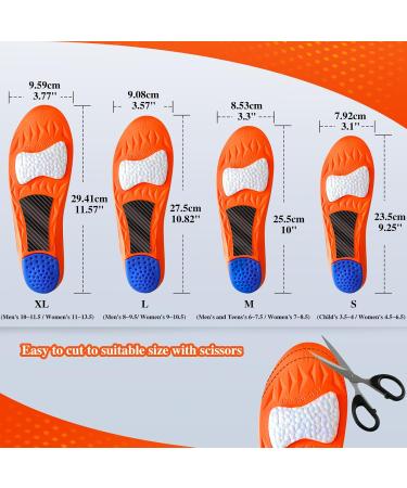 Carbon Fiber Insoles for Kids & Women - Enhance Power Arch Support Shock Absorption & Pain Relief - Buy Online on GoSupps.com