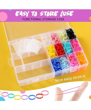 2000pcs Wooyaya Scrunchies for Hair | 24 Color Disposable Rubber Band Scrunchie Set | Elastic Hair Ties for Girls with Auxiliary Tools | 24 Compartments Box - Buy Online on GoSupps.com