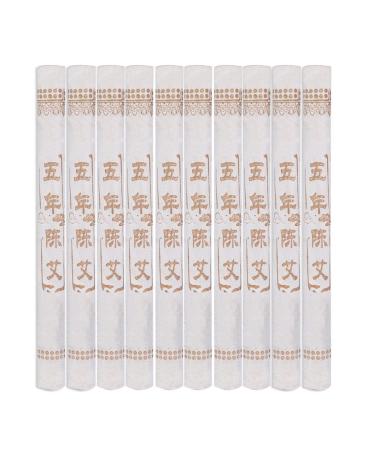 10pcs 5 Years Old Pure Moxa Rolls Acupuncture Massage Beauty Moxibustion Sticks for Body Care