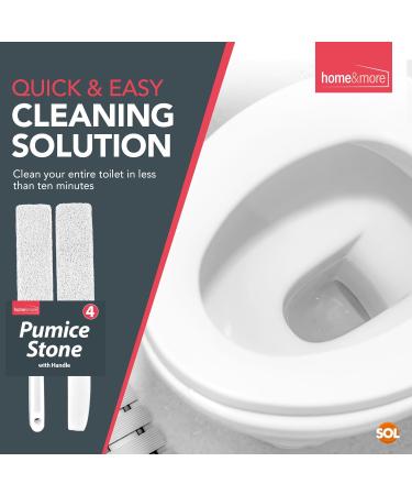 Pumice Stone Toilet Cleaner 4-Pack | Limescale Removal & Toilet Cleaning | with Handle for Easy Use - Buy Online on GoSupps.com