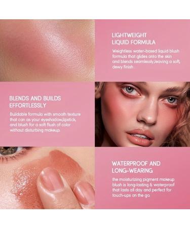 Cheek Tint Blushes - Long Wearing Matte Cream for Mature Skin Hydrating Natural Mousse Liquid Cream Blushes Cheeks Lips Make Up Pochy 02 - Buy Online on GoSupps.com