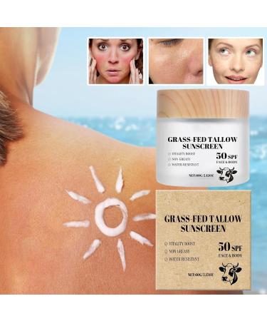 Healthy Sunscreen 60 g UVA UVB Protection Natural Sunscreen Face Care with Natural Ingredients for Daily Summer and Outdoor Use - Buy Online on GoSupps.com