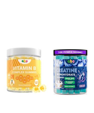 NEWOLITE Creatine Monohydrate Gummies 9000mg for Men Vitamin B Complex Gummies for Adult