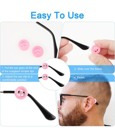 Buy 12 Pairs Silicone Anti-Slip Glasses Holders - Colorful Star Design for Kids & Adults - Soft Grooves for Myopic & Sunglasses - International Shipping Available - Buy Online on GoSupps.com