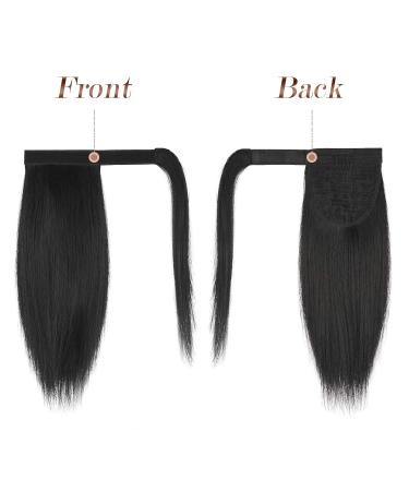 Buy Fine Ponytail Extensions - Smooth Long Clip-In Braid Hair Extensions for Women | 30 cm Natural Black - Buy Online on GoSupps.com