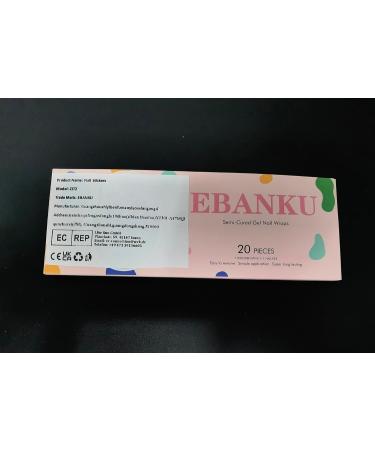 EBANKU Dark Red Gel Nail Polish Strips - 20 Stickers with File, Stick & Sealing Strip | Semi Cured, Adhesive Wraps for UV/LED Lamp - Buy Online on GoSupps.com