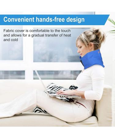 LotFancy Neck Ice Pack Wrap - Hot Cold Therapy for Shoulders & Cervical - Medical Cooling Gel Pack for Pain Relief - 21x7.25 Inch - Buy Online on GoSupps.com