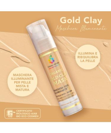  Optima Naturals Illuminating mask with organic gold clay for mature and combination skin 50 ml - Buy Online on GoSupps.com