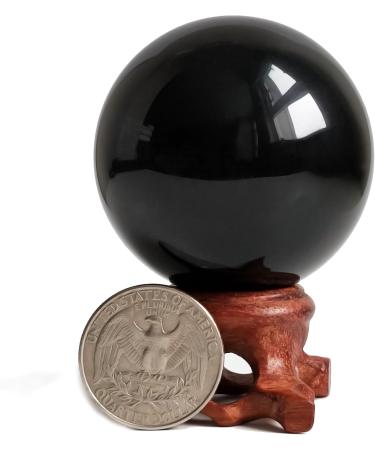 Mina Heal Black Obsidian Crystal Balls - Feng Shui Meditation Healing & Home Decor | 50mm Magical Sphere - Buy Online on GoSupps.com