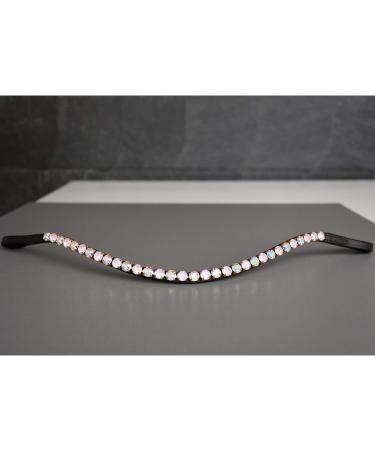 Buy Gl ckshucke Headrog Horse 'Lavender' with Pink Glitter Stones | Curved WB Black Leather - 1 Piece - Buy Online on GoSupps.com