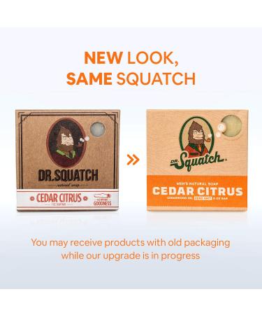 Dr. Squatch Cedar Citrus Bar Soap for Men - 5 Pack, Zero Grit, All Natural - Buy Online on GoSupps.com
