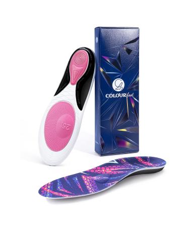 COLOURfoot Athletic Insoles Orthotic Shoe Inserts with Metatarsalgia Pad for Men Women in Active Sports Walking Running Training Hiking  Flat Feet  Plantar Fasciitis  Arch Support  Pain Relief M (8-10)