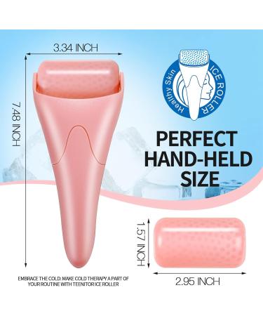 Teenitor Face Roller Ice Roller for Face & Eye Puffiness Relief Eye Roller for Puffy Eyes Facial Ice Roller Ice Face Roller Skin Care Beauty Tools Pink - Buy Online on GoSupps.com