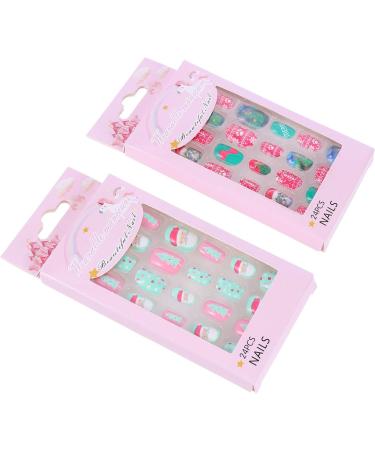 2 Christmas Nail Stickers Santa Fake Nail Christmas Fake Nails Fake Acrylic Nails Diy Fake Nails Christmas Nail Tips Kids Fake Nails Fake Nail Tips Child Abs Artificial - Buy Online on GoSupps.com