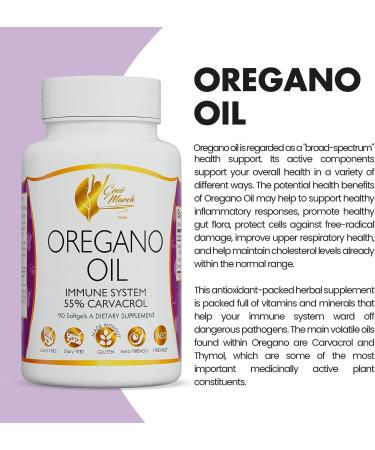 Coco March Oregano Oil | 55% Greek Carvacrol | Immune System Support | 90 Capsules - Buy Online on GoSupps.com