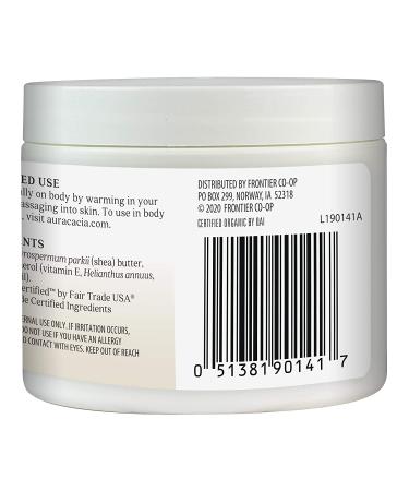Aura Cacia Organic Shea Butter 3.25 oz - Natural Moisturizer for Skin & Hair - Buy Online on GoSupps.com