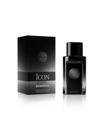 Banderas Antonio The Icon Eau De Perfume For Men - Long Lasting - Virile Elegant Trendy And Sexy Scent - Wood Amber And Sandalwood Notes - Ideal For Special Events - 1.7 Fl Oz Amber Wood 1.7 Fl Oz (Pack of 1)