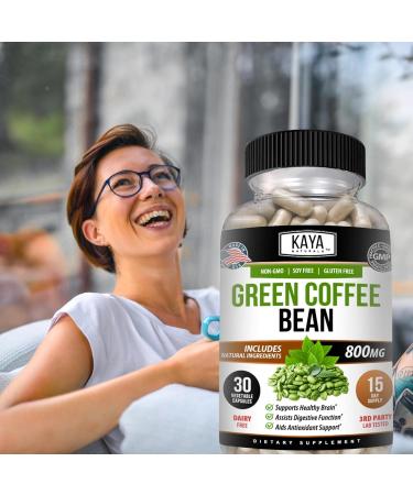 Kaya Naturals Green Coffee Bean Extract - Non-GMO Gluten-Free Supplement (30 Count (Pack of 1) - Buy Online on GoSupps.com