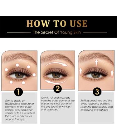 Time Eraser Roller Ball Castor Oil Castor Oil and Frankincense Rollerball for Eyes Eye Roller for Bags Under Eyes Fine Lines (3Pcs) - Buy Online on GoSupps.com