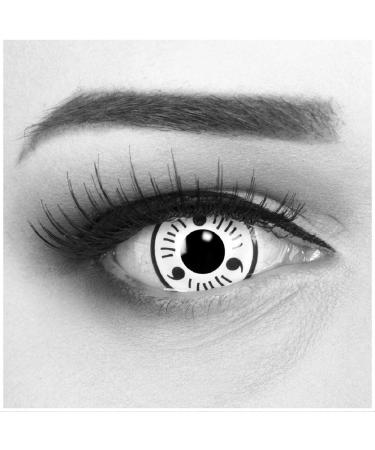 Buy Meralens Sharingan White Anime Contact Lenses - 12 Month 14mm No Prescription Needed - Free Container Included for Halloween! - Buy Online on GoSupps.com