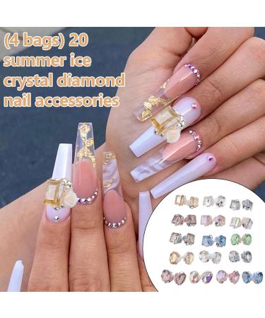 4 Pack Multi-Shaped Nail Rhinestones Cute Flower Nail Crystal Nails Art Nails Art Decorations for Party 4 Pack Nail Rhinestones Nail Flower Nail Crystal Nails Decoration Hy320 - Buy Online on GoSupps.com