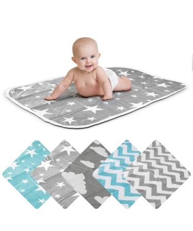 Breathable Baby Diaper Pad & Wrap | Washable Reusable Ceiling Pad for Infants & Toddlers - 50x70 cm (Star Gray) - Buy Online on GoSupps.com