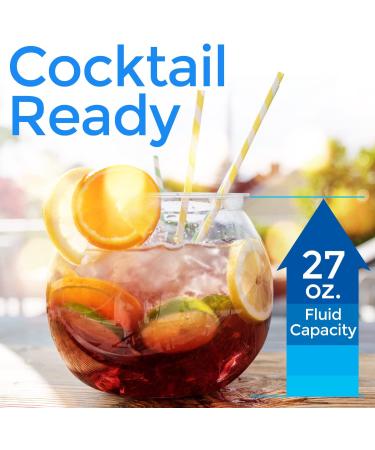 6 Pack 27oz Mini Plastic Fish Bowls for Decoration and Drinks - Clear Vase for Centerpieces - Fun Party Starter Set - Buy Online on GoSupps.com