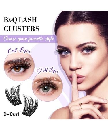 Lash Clusters 208 PCS Individual Eyelash Extensions D-8-16MM B05 Wispy Soft Comfortable Band False Lashes - DIY Lash Kit B05+B05 - Buy Online on GoSupps.com