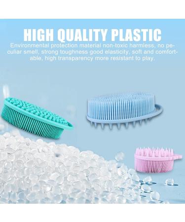 YIDM 3 Pcs Silicone Body Scrubber Shampoo Brush Set | Exfoliating & Scalp Massager | 2-in-1 Bath & Shampoo Brush for Babies, Children, Men, Women - Buy Online on GoSupps.com