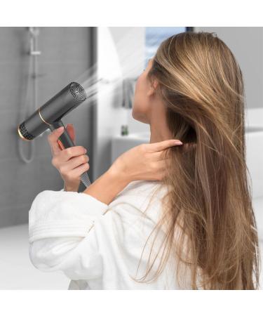 Electric Hair Dryer Portable Household Low Noise Constant Temperature High-Power Hair Dryer Lightweight Travel Hair Dryer for Home Bathroom & Travel Use Black - Buy Online on GoSupps.com