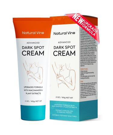 Natural Vine Dark Spot Corrector: Dark Spot Remover for Face Body in 4-8 Weeks - Instant Concealing & Age Brown Sun Faded Spot Remover Melasma Freckles Correcting with Niacinamide for Women & Men 60g 2 Ounce (Pack of 1)