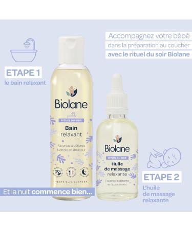 BIOLANE - Relaxing bath oil - For baby bath - Gently cleanses - Soothes - 99% natural ingredients - 150ml - Made in France - Buy Online on GoSupps.com