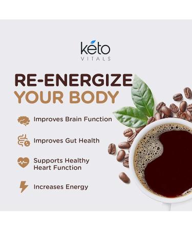 Keto Vitals Instant Keto Coffee Powder - Low-Calorie Sweetened Coffee Packets - 30 Count Variety Pack in Original, Vanilla, & Mocha Flavors - Buy Online on GoSupps.com