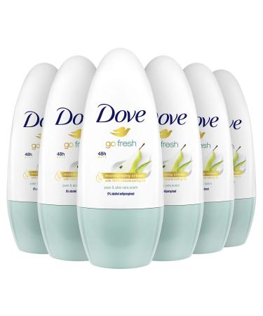 Dove Go Fresh Pear & Aloe Vera Anti-perspirant Deodorant Roll On Pack of 6 (50ml x6) - Buy Online on GoSupps.com