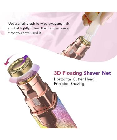 2-IN-1 Rechargeable Facial Hair Remover for Women - Painless Lady Shavers with LED Light, Nose & Hair Trimmer for Lips, Chin, Face, and Eyebrows - Buy Online on GoSupps.com