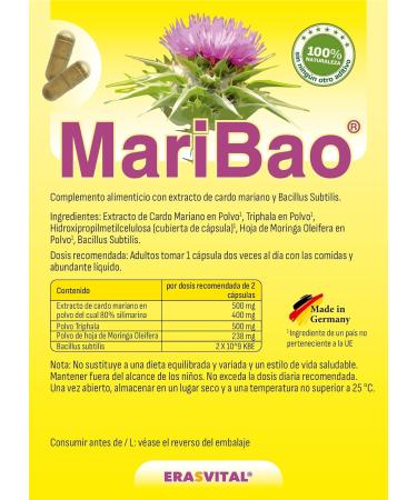 Liver Treatment 60 Capsules with Milk Thistle Extract Triphala and Bacillus Sutbtilis. Vegan. Pure Active Ingredients Without additives. - Buy Online on GoSupps.com