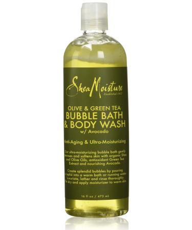 Shea Moisture Olive & Green Tea Bubble Bath & Body Wash 16 Oz