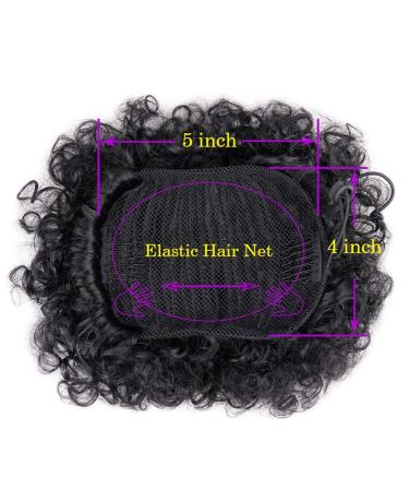 Buy Synthetic Puff Afro Curly Hair Extensions - Black Purple Drawstring Ponytail for Short Hair - 10 Pcs for Women - Buy Online on GoSupps.com