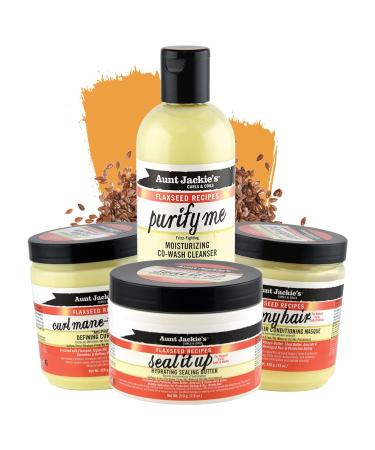 Aunt Jackie's Flaxseed Collection 911 Damage Repair 4 Pack Bundle - Repair & Seal with Flaxseed, Avocado, and Coconut Oils - Curl Mane-tenance Special Blends - Purify Me, Fix My Hair, Seal It Up - Buy Online on GoSupps.com