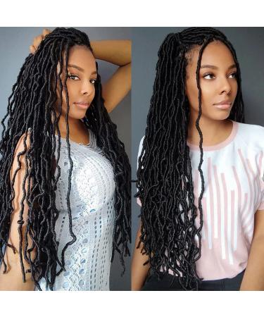 24 Faux Locs Crochet Hair Soft Locs for Butterfly Style - 8 Packs 24 Inch 1B Color - Buy Online on GoSupps.com