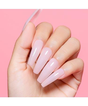 AIMEILI 5-In-1 Rubber Base Gel Set - Sheer Pink Nude Color - UV LED Soak Off Elastic Nail Strengthener - Long Lasting 60ml - Gift Kit 44 - Buy Online on GoSupps.com