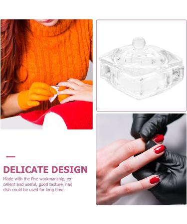UPKOCH Decor Dappen Dish Nail Liquid Holder Nail Dish Cups with Lids Manicure Nail Dish Cup Nail Dish for Acrylic Nails Acrylic Nail Supplies Nail Art Liquid Holder Glass Accessories - Buy Online on GoSupps.com