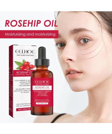 Organic Bio-Hageboten Oil - Cold-Pressed Rosehip Facial Oil for Scars & Stretch Marks | 30ml Ethereal Hydrating Massage Oil - Buy Online on GoSupps.com
