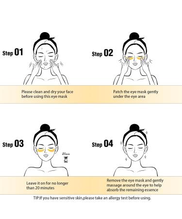 24K Gold Under Eye Patches | Collagen Eye Masks for Dark Circles & Puffiness | Skincare for Men & Women | 20 Pairs - Buy Online on GoSupps.com