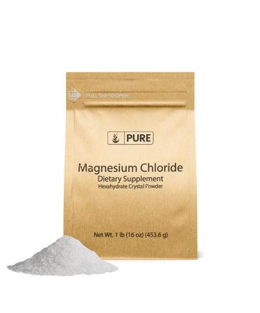 Pure Original Ingredients Magnesium Chloride (1 lb) Eco-Friendly Packaging Crystal Powder Magnesium Supplement 16 Ounce (Pack of 1)