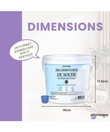 PLANTAWA Household Baking Soda 4.3 kg | Multi-Purpose Baking Soda | Stain Remover Whitening and Eliminates Odors and Grease - Buy Online on GoSupps.com