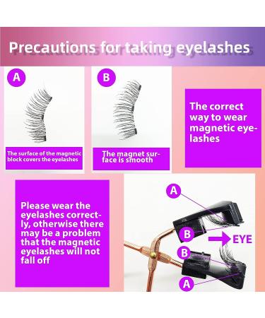 Reusable Dual Magnetic Eyelashes Kit - No Eyeliner Needed | 4 Pairs | Natural Looking 3D False Lashes with Applicator | Glue-Free & Easy to Wear - Buy Online on GoSupps.com