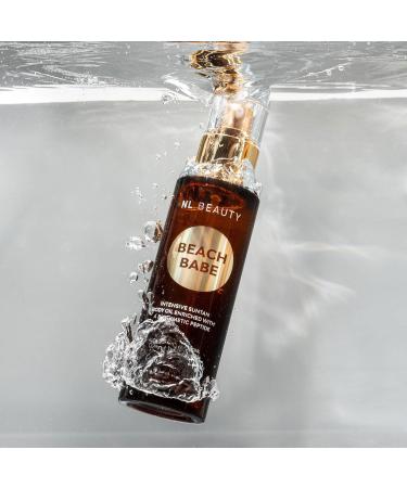 NL Beauty Beach Babe 2-in-1 Fast Tanning Oil with Vegetable Oils Salicornia and Peptides - Colorless Tanning Accelerator - 100ml - Buy Online on GoSupps.com