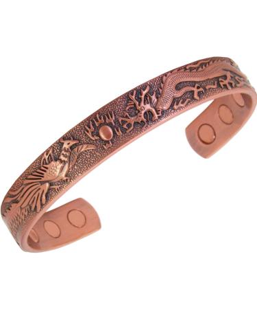 Pure Copper Magnetic Bracelet Men Women Copper Bangle Cuff Holistic Magnetic Band with 6 Strong Magnets Unisex Adjustable Good Luck Dragon Wristband-PDC (M: Wrist 16.5-19.5cm/6.5-7.6") - Buy Online on GoSupps.com